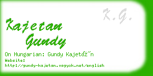 kajetan gundy business card